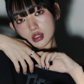 [D.Silver] Silver 925 Dusty Love Ring Silver S (No. 11) / [D.Silver] 실버925 더스티 러브 반지 실버  S(11호)