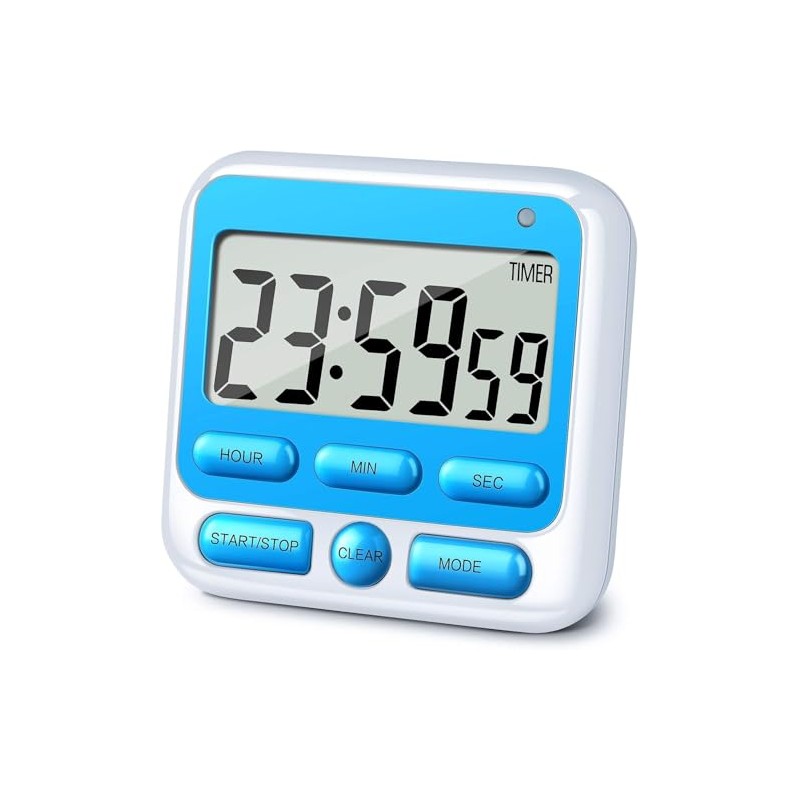 Digital Kitchen Timer with Mute/Loud Alarm, Count Up/Down, 24 Hour