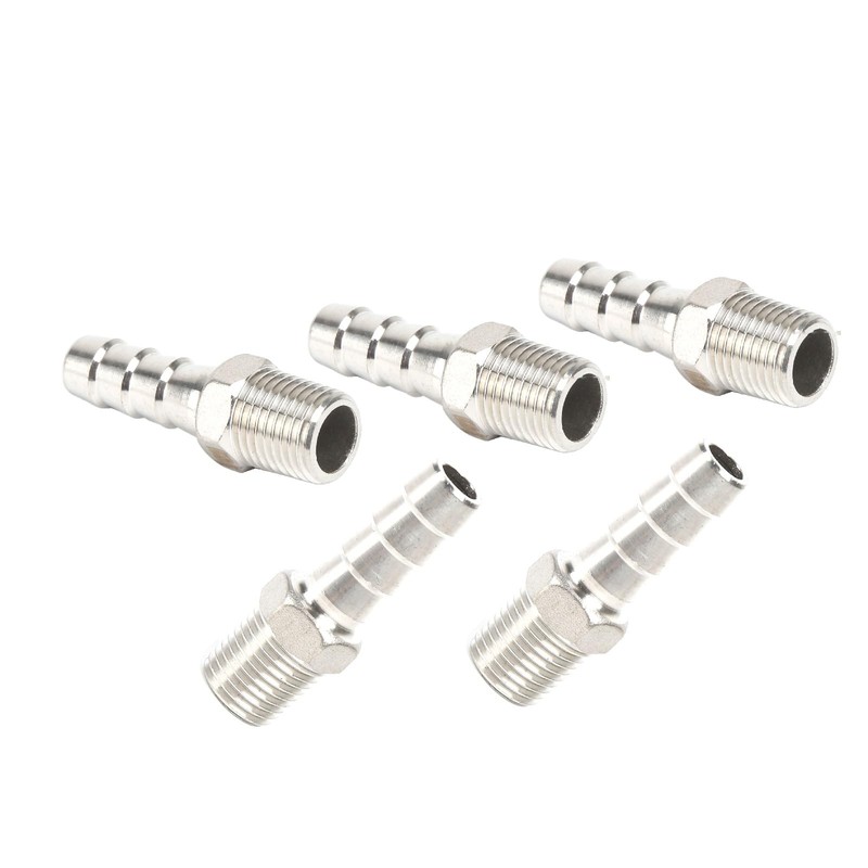 QiiMii Stainless Steel 304 Male Threaded Barb Hose Pipe Fitting