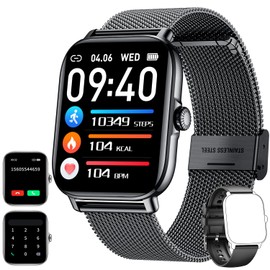 Smartwatch Fitness Watch with Phone Function Pedometer Sleep Monitor: Smart Watch with Sport Tracker IP68 Waterproof SpO2 Heart Rate Monitor Message Reminder Watches 100+ Sports Modes Calories Watch