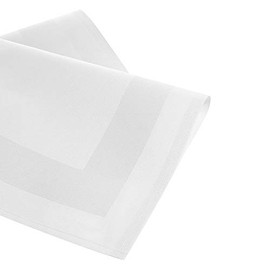 Damask Fabric Napkins / Mouth Damask with Satin Ribbon White 50 x 50 cm Pack of 6