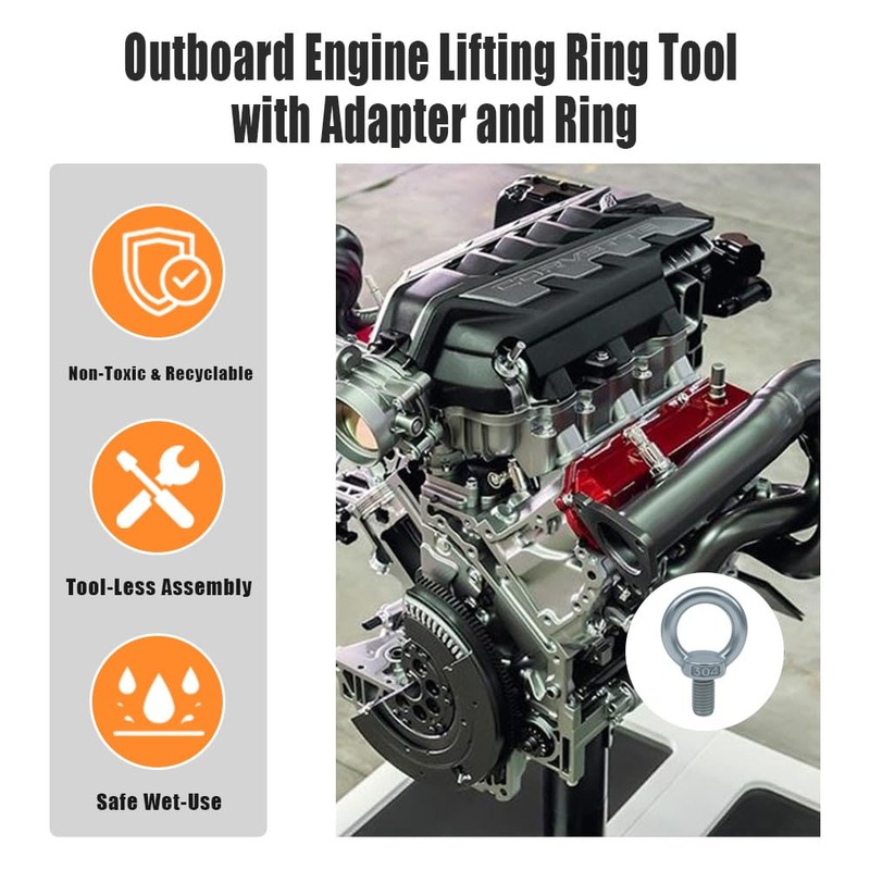 JEYPSHQP Outboard Engine Lifting Ring Tool with Adapter and Ring