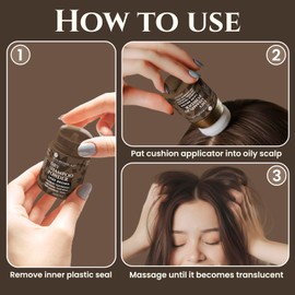 Nuva Botanicals Dark Brown Non Aerosol Dry Shampoo Powder with Biotin - Lavender Extract and Korean Ginseng - Volumizing Travel Size (0.42 oz)
