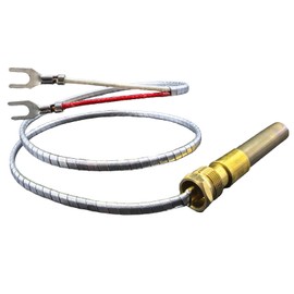 24" 750 Millivolt Thermopile Generator, Universal Replacement Thermocouple Q313A for Gas Water Heaters, Fireplaces, Ovens, Fryers & Grills, 24" High-Temperature Resistant Sensor with Aluminum Wire