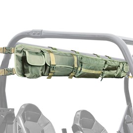 Larswon Heavy-Duty UTV Roll Cage Storage Bag Organizer - 7-Pocket Water Resistant Gear Bag Compatible with Polaris RZR, Can-Am, Honda Talon, Yamaha, ATV & Golf Carts Army Green