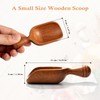 Komforbaa 3PCS Wooden Coffee Scoop, Natural Mini Measuring Spoon for