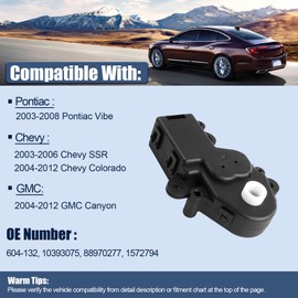 604-132 HVAC Blend Door Actuator Replacement for 2004-2012 Chevy Colorado & GMC Canyon, 2003-2006 Chevy SSR, 2003-2008 Pontiac Vibe, Replace OE# 10393075, 88970277, 1572794