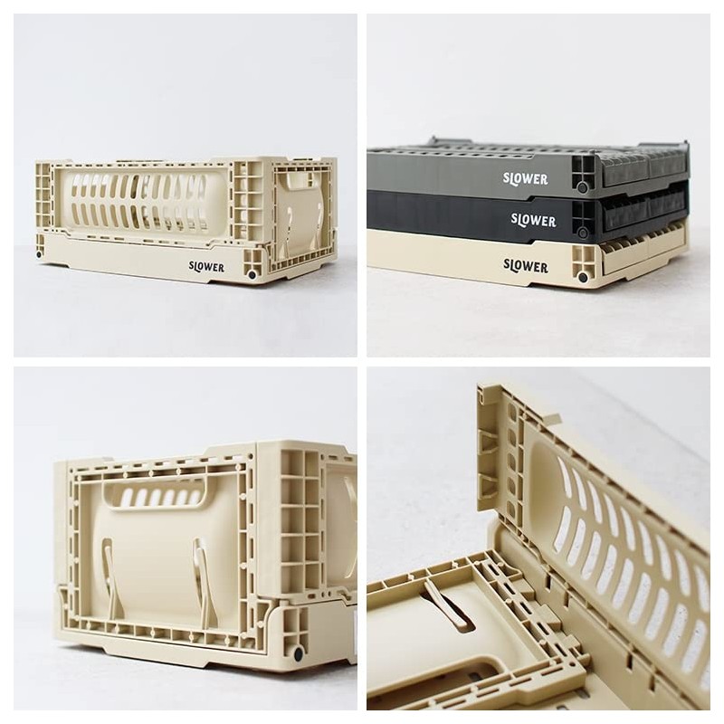 SLOWER SLW157 FOLDING CONTAINER Bask Storage Case, Folding, Container Box,