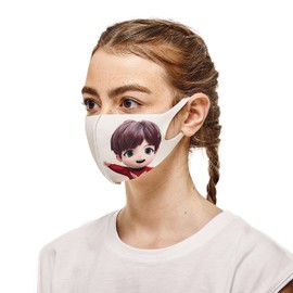 LOOKA TinyTAN Protective Fashion Face Mask. MIC Drop 3D Character Fashion Mask j-hope (Small)