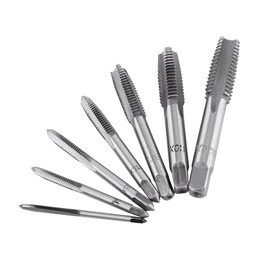 Yosoo 7pcs Metric Hand Tap Set, Metric Thread Tap Steel Threading Tapping Tool, M3-M12 Thread Tap Drill Bits Set for Wood, Plastic, Aluminum, M3, M4, M5, M6, M8, M10, M12