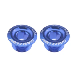 SING F LTD 2Pcs Blue Mountain Bike Bottom Bracket Cap Crankset Crank Arm Fixing Screws CNC Aluminum Alloy Compatible with Shimano HollowTech II Deore XT SLX Saint & Zee (MTB)