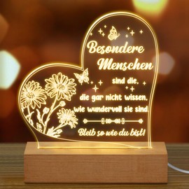 Fiada Gifts for Women LED Lamp Acrylic Night Light Inspirational Gifts for Best Friend Christmas Gifts Thank You Gifts Farewell Gift for Teacher Colleague Friendship