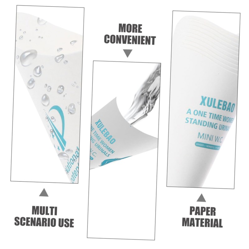 SUPVOX Lightweight Female Stand-up Urinal 12pcs Disposable Urination Funnel for