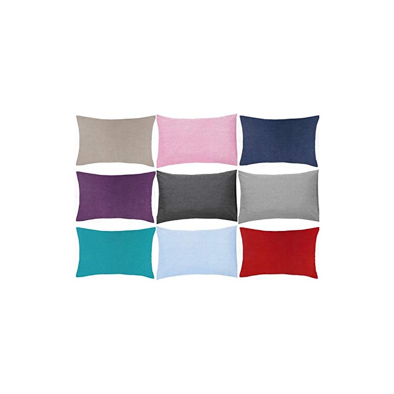 Flannelette Soft Pillow Cases Pair Only - 10 Colors Choice