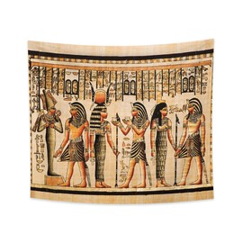 YONGFOTO 180x160cm Ancient Egypt Tapestry, Pharaoh God Osiris Hathor and Isis Symbol Ancient Civilization Wall Hanging Tapestries for Home Wall Decor Table Cloth Blanket