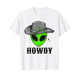 Cool Cowboy Hat Alien Space Western Dance Disco Howdy T-Shirt