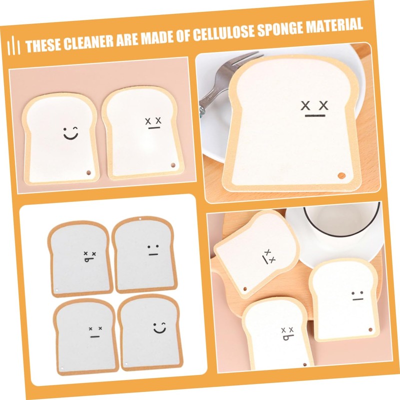 Levemolo 4pcs Compact Scrub Sponges Multi-Function Household Cleaning Sponge for