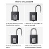 Heavy Duty 4 Digit Combination Lock,PadlockCombination Lock,Indoor and Outdoor Lock,Set