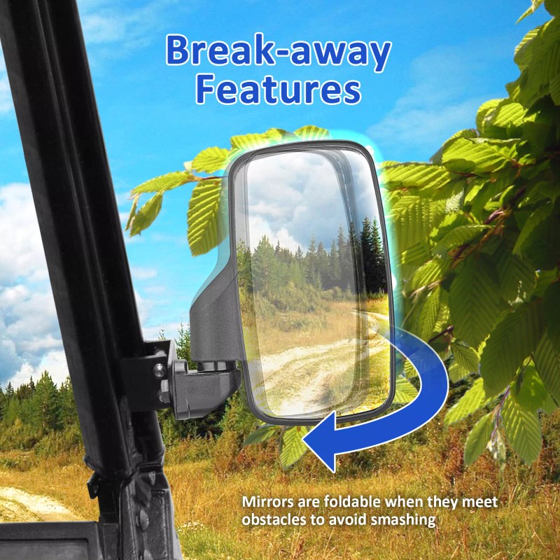 21ST Breakaway Side Rear View Mirrors For 2016-2024 Can-Am Defender
