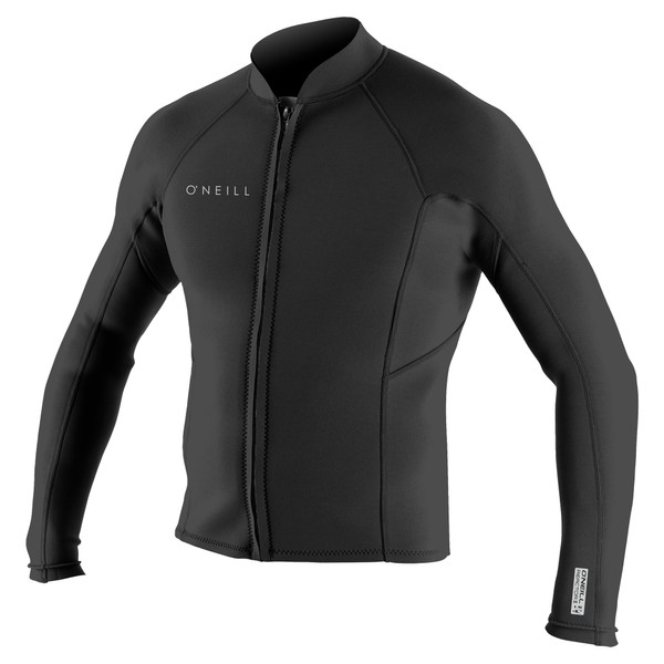 O'Neill Wetsuits O'Neill Men's Reactor-2 1.5mm Front Zip Long Sleeve Jacket, Black, X-Large