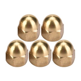 Brass Nuts, Cap Nuts Brass, M3-M12 Brass Acorn Nut Kit Dome Head Cap Hex Nuts Set Vehicle Fasteners for Fix Tires and Axles(M6(20PCS))