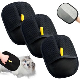 KAZGVN Pet Hair Removal Glove, 3 PCS Pet Hair Remover Glove, Double Sided Versatile Pet Hair Removal Tool for Cat Dog, Cat Grooming Glove for Clothes Sofas Pets Carpets