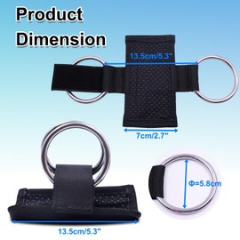 J Bryant Loading Dumbbells Strap for Dip Belt Squat Pull-up,Load Dumbbells Kettlebells on Barbells Weightlifting Accessory (2 Pieces L)