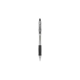 Pilot 32220 Ballpoint Pen,Retract./Refill.,1DZ,Medium Pt,CL/Black Ink