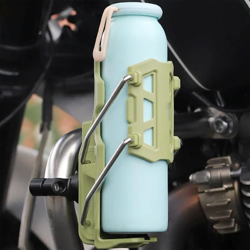 Adaptive Bicycle Bottle Holder, Automatic Clamping Mechanism, 360 Degree Rotatable