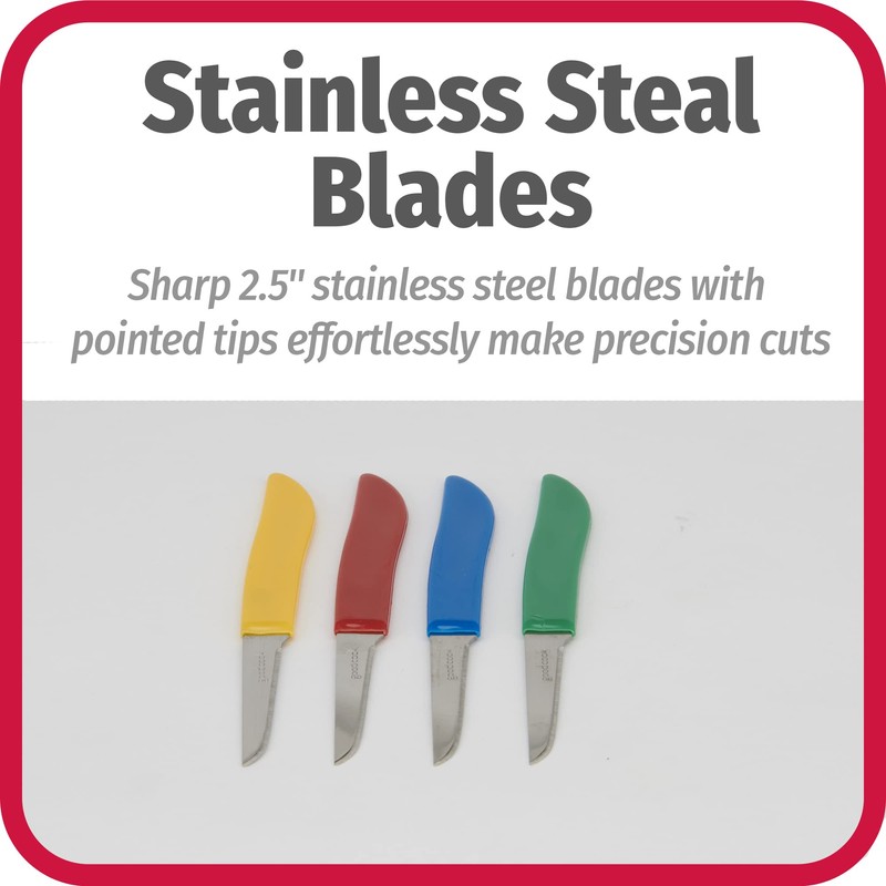 GoodCook Everyday Paring Knife Set, 4pk