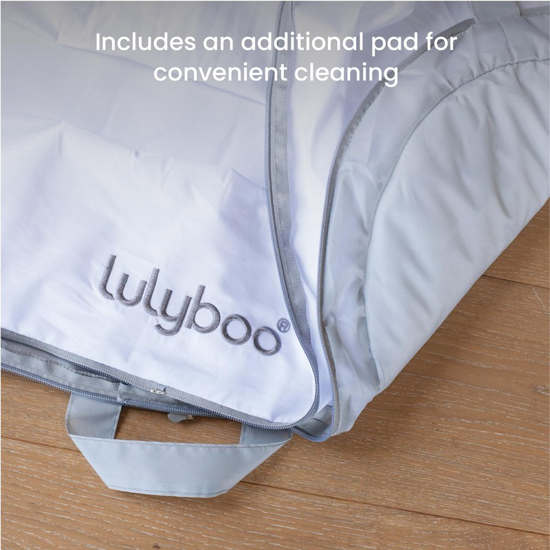 Lulyboo Lounge to-Go Replacement Cover - White, Breathable Mesh Sides,