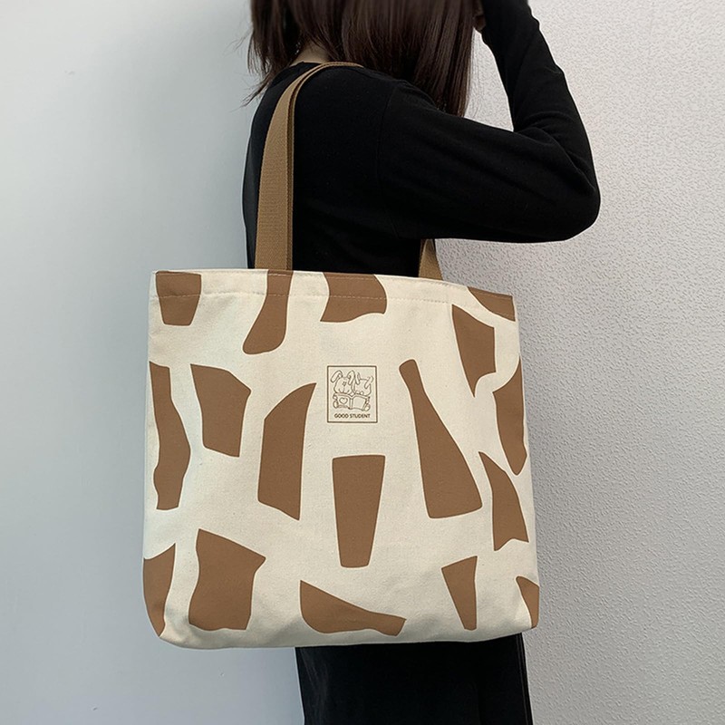 3 Pack Canvas Tote Bag for Women Aesthetic Shoulder Bag