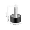 sourcing map 8pcs M6 Vibration and Damper Holder Rubber with
