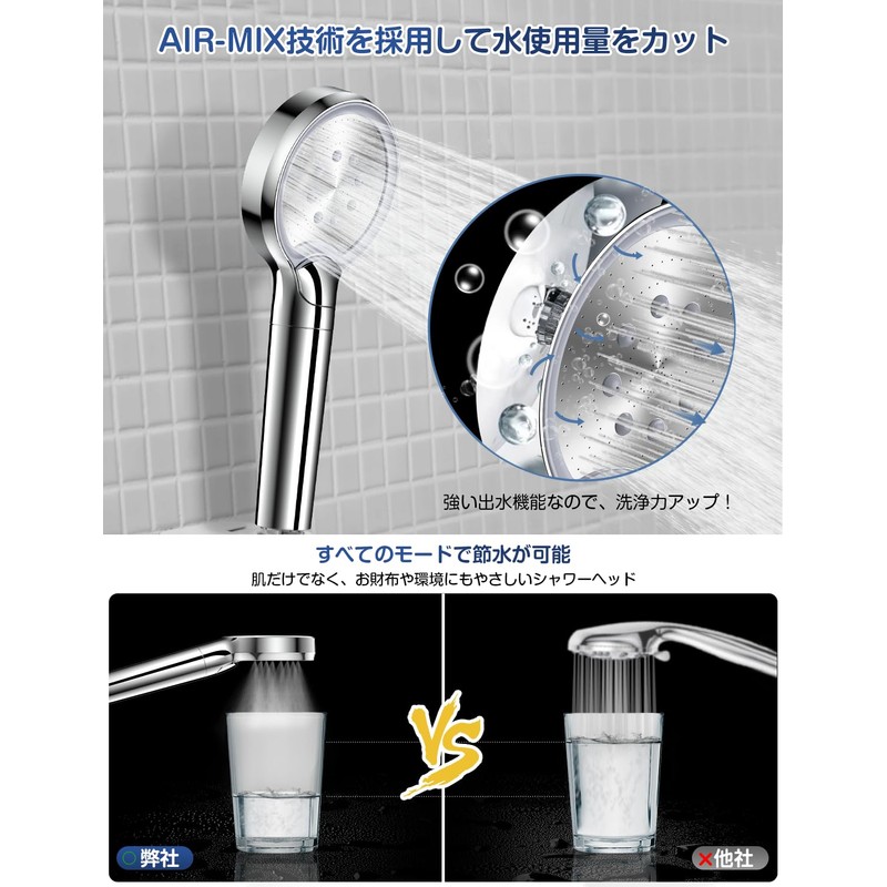 2025 Advanced Shower Head, Water Saving, Chlorine Removal, Hand Stop,