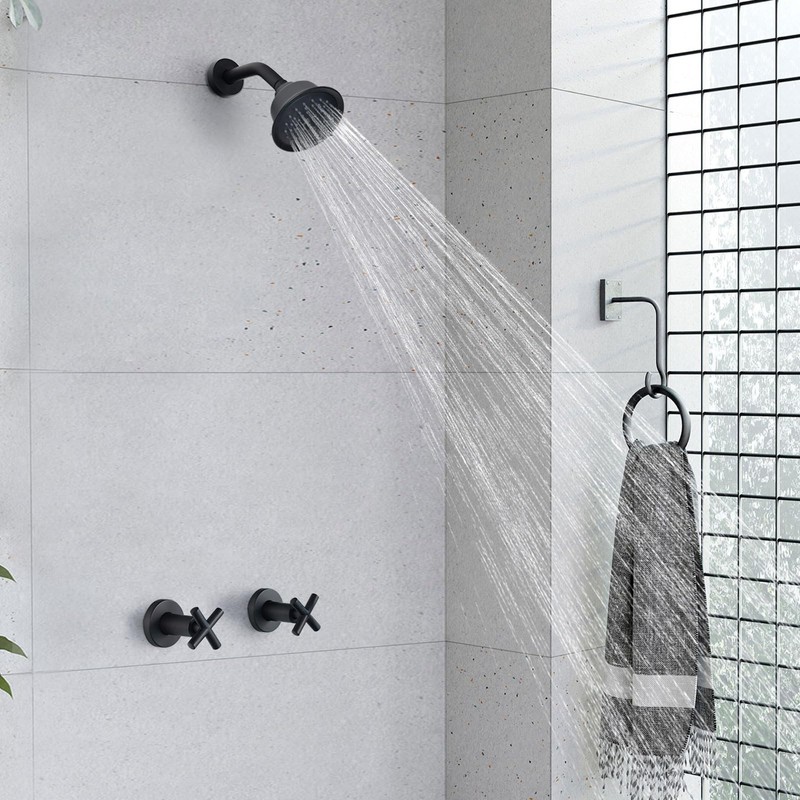 KAPHOME 2 Handle Shower Faucet,2 Knobs Tub and Shower Trim
