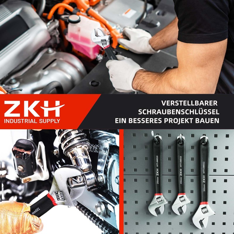 ZKH 150 mm Spanner Adjustable Adjustable Wrench Single Open-End Spanner