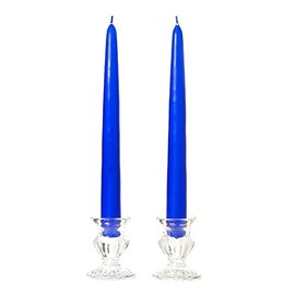 KYS Pack of 10(5 Pairs), 6" Unscented Taper Candles Royal Blue for Weddings, Home & Event Decoration, Relaxation, Made in US