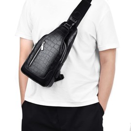 FSD.WG】sling Backpack for Men Chest Bag Crossbody Shoulder Bags Travel Bag Purse for Men with Water Resistant