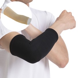 D&M 109776 Elbow Support, Loose Supporter, For Elbows, Fixed, Left and Right Use, 1 Piece, Made in Japan, Beige, L Size, Flexible Support