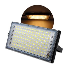 150W Reflector Led para Exterior (1500W), 3000K Luz Calida, Luminario Iluminación Exterior, Focus Led IP66 Resistente al Clima, 144 Leds Lampara Led para Jardin