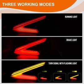CUSAUTV LED Taillights Compatible with 2024+ Can Am Maverick R/R X/R X RS Accessories Smoked Black Tail Lights Brake Stop Lights Turn Signal with Yellow Flashing Lights Replace #710007646, 710007647