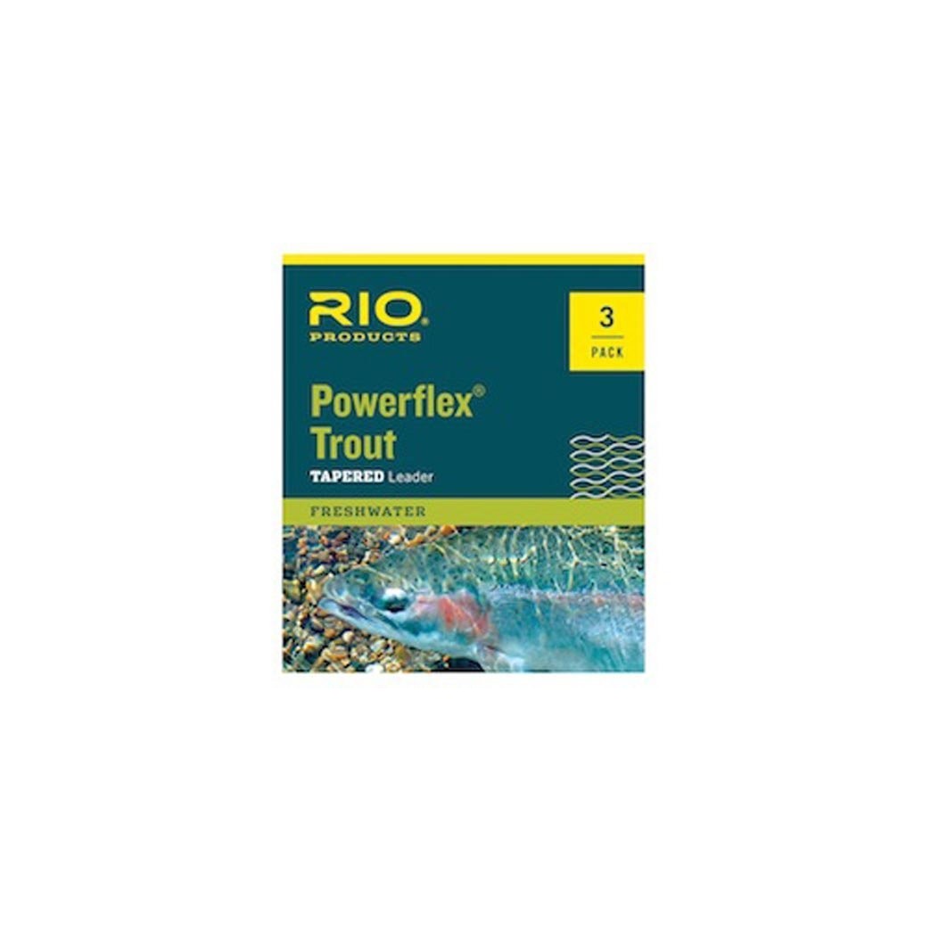 Rio Powerflex Trout Fly Fishing Leaders, 9 Foot - 6 Pack