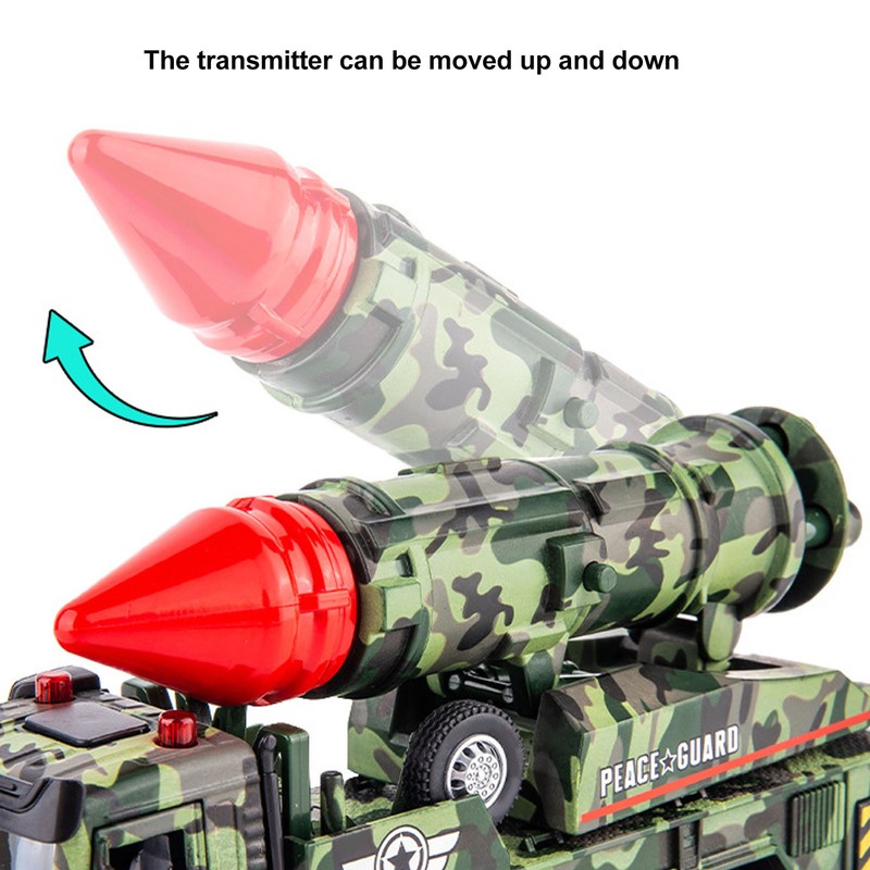 Missile Truck Toy High Simulation Strong Return Force Alloy Lights