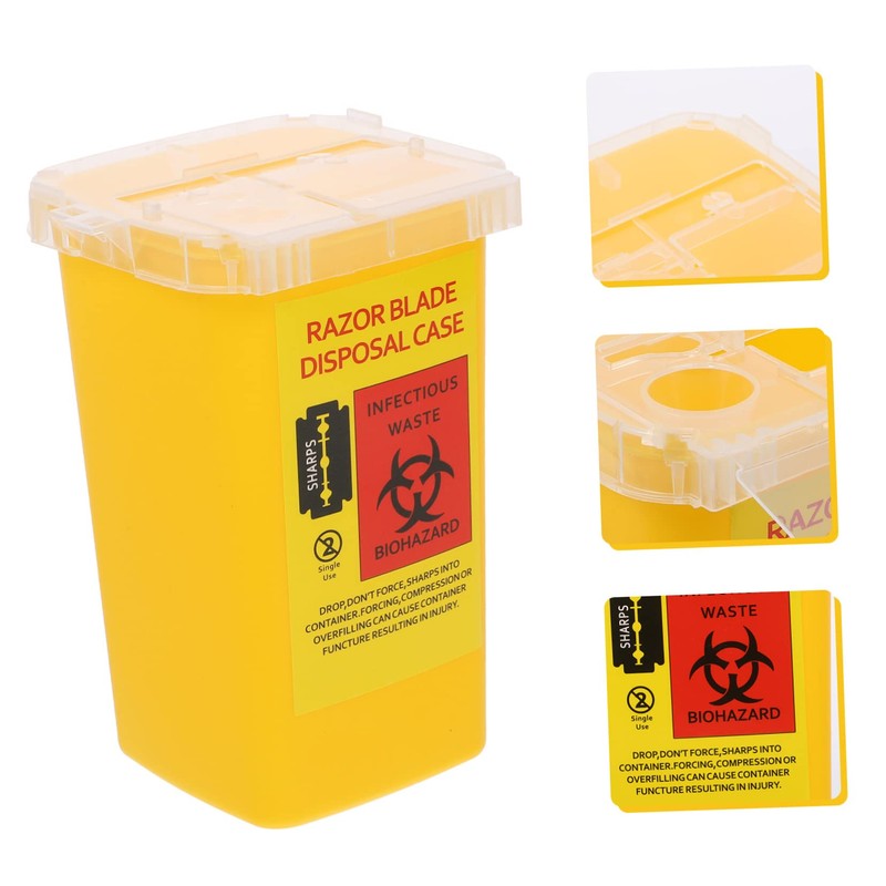 Mikinona 1Pc Plastic Razor Disposal Box Durable Storage Container with