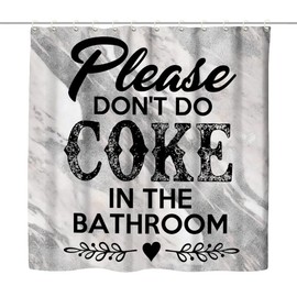 Jialch Please Don't do Coke in The Bathroom-1 so hot Funny Decorative Shower Curtain for Bathroom Fabric Waterproof 48X72 Inches