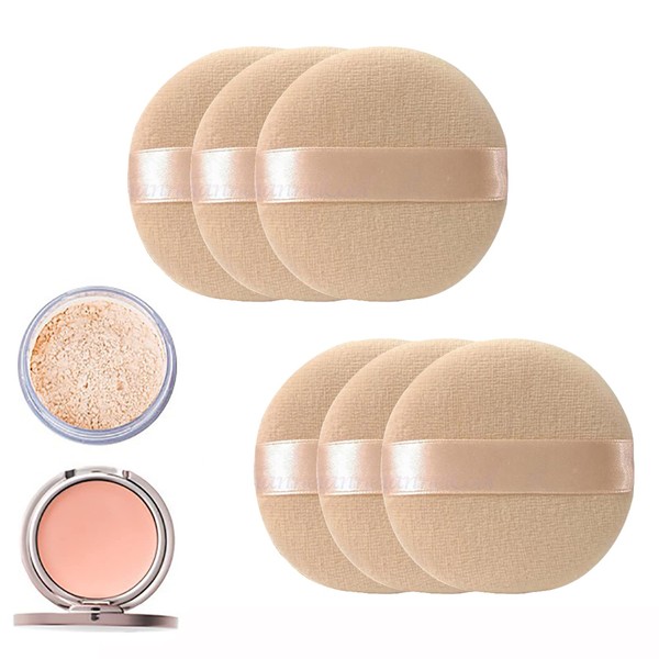 SHULLIN Set of 6 Powder Puff, Makeup Puff, Cushion Puff,