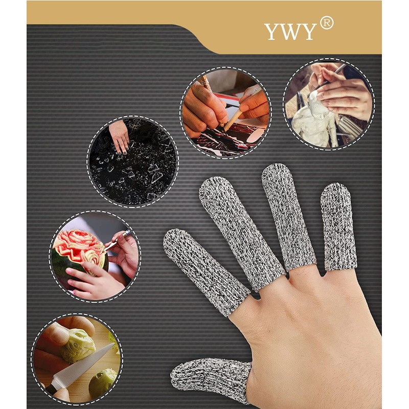 Cut Resistant Finger Cots,Finger Sleeves, Glove Life Extender, Reusable Thumb