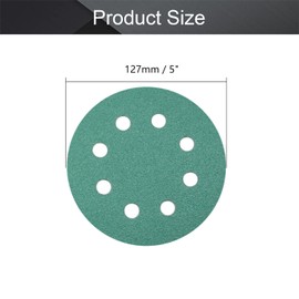 Utoolmart 15pcs Hook and Loop Sandpaper, 5 Inch 8 Hole 60 Grit Silicon Carbide Sanding Discs, Sand Paper Discs for Random Orbit Sander Wood Metal Auto Wet and Dry Polishing