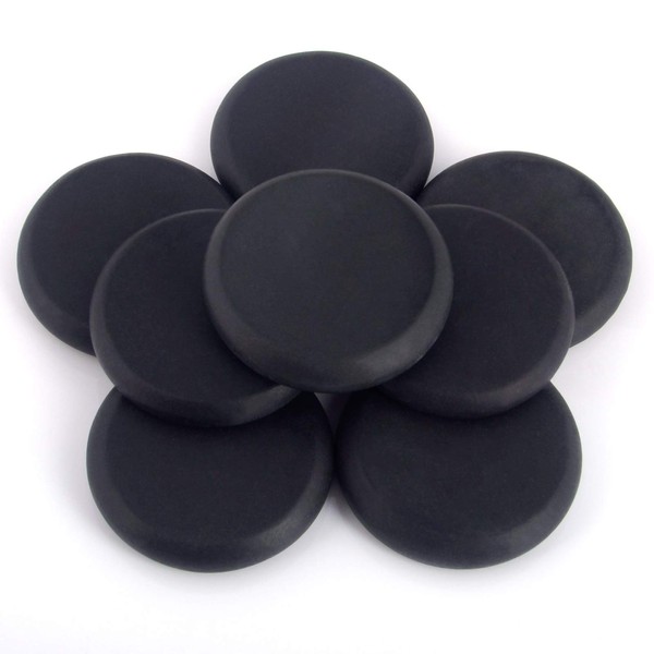 Kendal 8 Pcs Large Massage Hot Stones Set Basalt Spa Rocks Kit for Professional Salon Therapy or Home Use Rock Stone(Around 3.15 x 3.15 in)