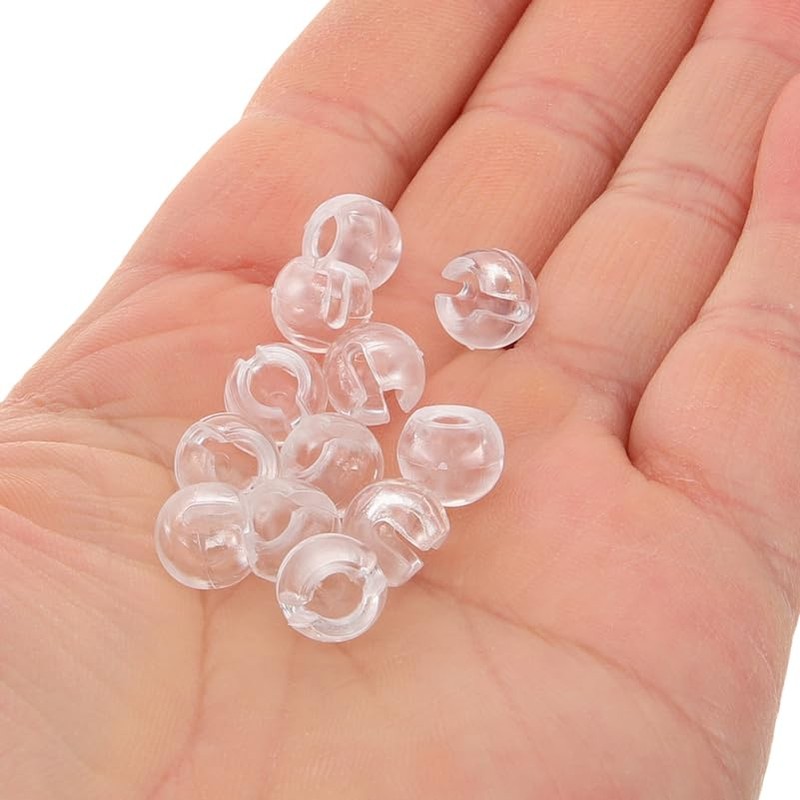 Kichvoe Beaded Chain Stops 25pcs Clear Blind Shade Bead Stops